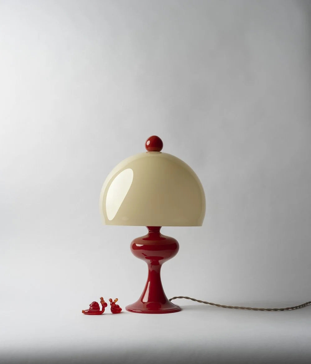 JH Bobine Glass Lamp in Tomato — Jessica Helgerson Interior Design